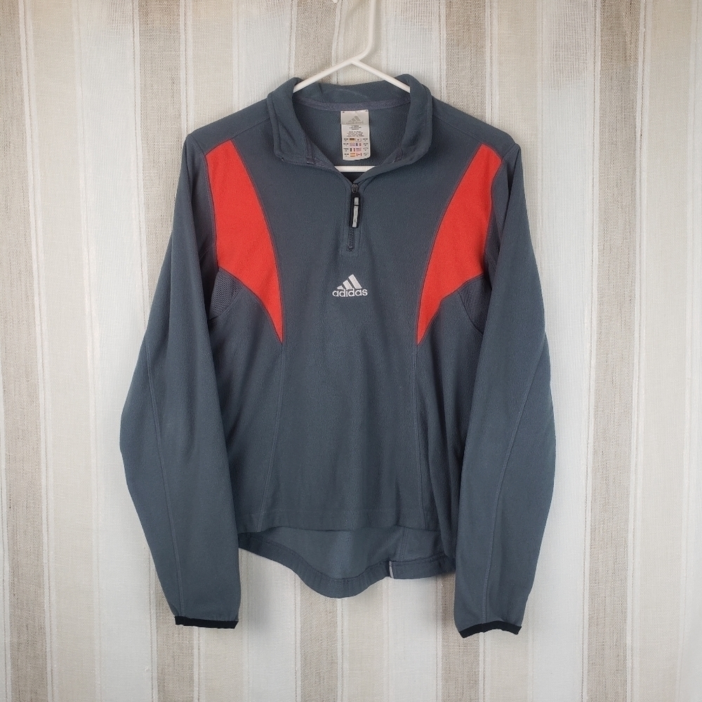 Adidas Climawarm Fleece Jacket Gray Size Small